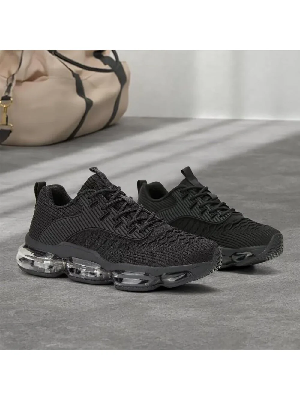 Women's Black Air Cushion Basketball Breathable Cross Trainers Sneaker Shoes
